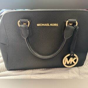 Michael Kors Black Saffiano Leather Top Handle Tote